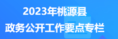 2023年桃源县政务公开工作要点专栏